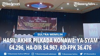 Yusran Syamsul Unggul 13 Kecamatan, Harmin Dessy 12, Rusdianto Fachry 3, Hasil Pilkada Konawe 2024