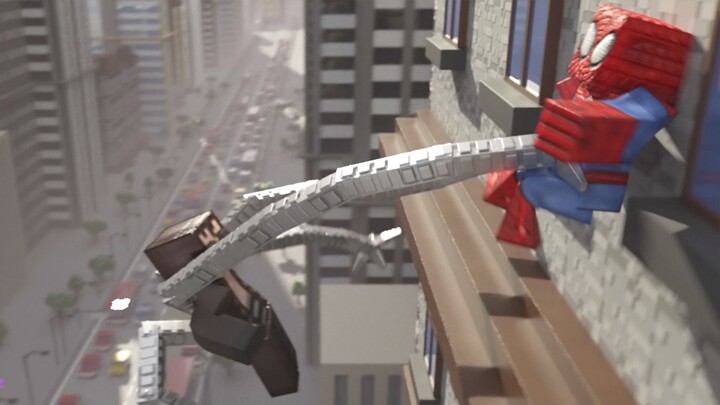 Spider Man vs Dr Octopus Fight Scene Extended Minecraft Edition