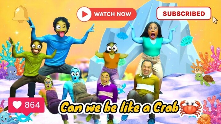 pretending to be a crab🤩😍🌈 funny effects for kids