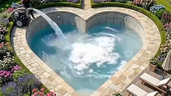 Building a Beautiful Heart Shaped Swimming Pool Outside My House Watch This Amazing Home Vlog Today.