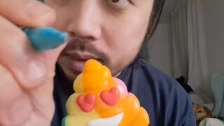 ASMR Poop Emoji Lollipop & Drawing Hearts On Your Face