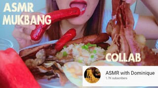 ASMR MUKBANG BREAKFAST MEAL | EATING SHOW | WHISPERING | COLLAB WITH @ASMR with Dominique