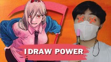 Chainsaw Man Fanart | Power on a Whiteboard