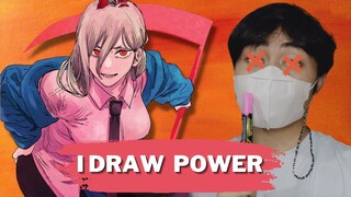 Chainsaw Man Fanart | Power on a Whiteboard