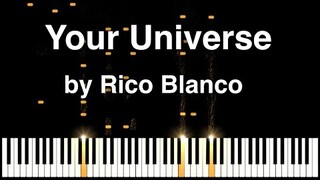 Your Universe by Rico Blanco Synthesia Piano tutorial with music sheet