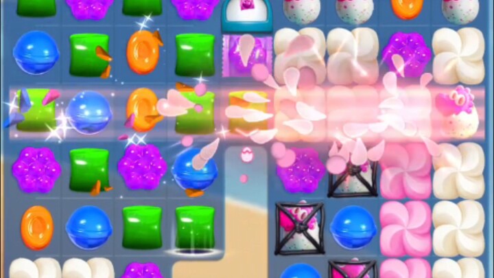 Level 135 banyak permen yang terkunci, candy crush