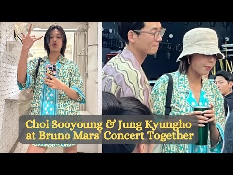 Choi Sooyoung and Jung Kyungho at Bruno Mars' concert in Seoul together!🥰♥️