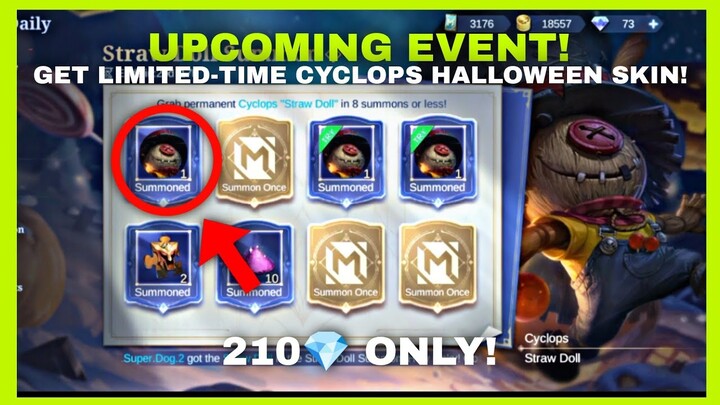 UPCOMING CYCLOPS STRAW DOLL SUMMON EVENT! MOBILE LEGENDS BANG BANG