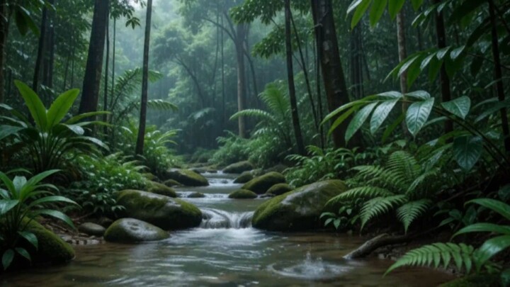 Healing Forest Ambience 🌿✨ Gentle Stream Sounds for Stress Relief
