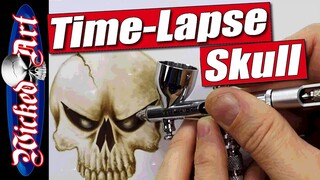 Airbrush Stencil Time-Lapse Painting