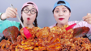 เผ็ดอาหารทะเลต้ม Mukbang DONA โดนาไทย