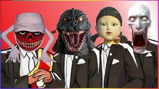 BRIDGE WORM & GODZILLA & SQUID GAME & SCP-096 - Coffin Dance X Baby Shark COVER