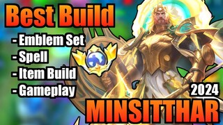 MINSITTHAR BEST BUILD 2024 | TOP 1 GLOBAL MINSITTHAR BUILD | MINSITTHAR - MOBILE LEGENDS | MLBB