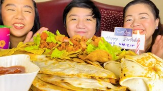 QUESADILLA, CRUNCHWRAP & NACHOS MUKBANG | MEXICAN FOOD