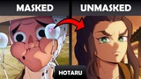 Unmasked Anime Characters