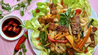 đừng nấu mì quãng nửa. thử sào một lần ăn sẽ giền