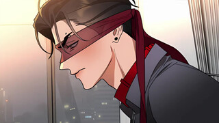 พี่เสื้อดอกไม้ปิดตาใส่ถุงเท้าแดง ใส่ปลอกคอ คุกเข่าลงดิน #คำอธิบายการ์ตูน