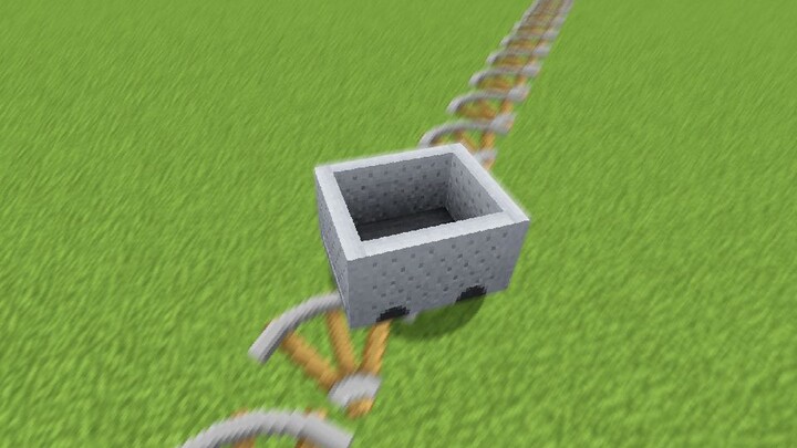 Playing Minecraft and laying iron tracks with crazy precision is so fun! Hahaha!