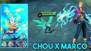 CHOU SKIN SCRIPT MARCO PHOENIX | ONE PIECE - MOBILE LEGENDS