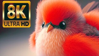 【8K】Ultra-high definition close-up of the bird!