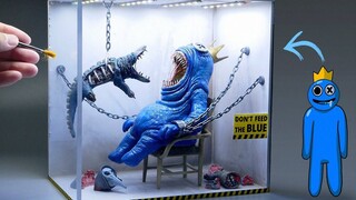 [Handmade] Big Brother Makes Rainbow Friends "Blue Friends in the Lab" Cảnh đất sét thực tế | Tác gi