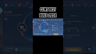 Clint Best Build 2024 #shorts #mlbb