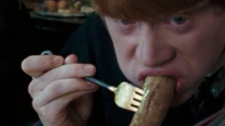In Harry Potter, Ron’s way of finding happiness is simple: eating.