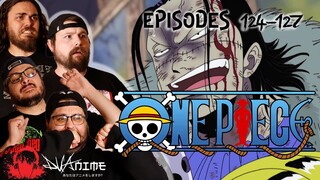 BAND REACTS: ONE PIECE EP 124-127 REACTION | FIRST TIME WATCHING ONE PIECE ANIME | THE FINALE!