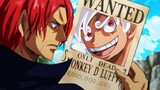 Reaction of Shanks upon learning Luffy's New Bounty After Egghead - One Piece