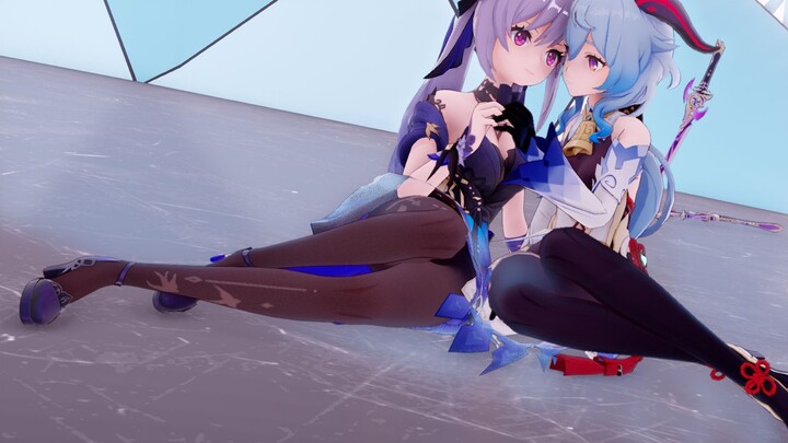 [Genshin Impact MMD丨2K full screen]❤｢The colorful dance｣ Keqing & Ganyu-ROKI❤