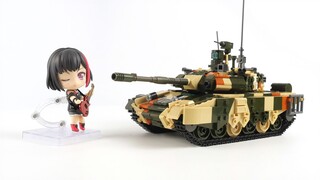 A nostalgic work with obvious progress: Trying out the Little Luban Building Blocks T90MS tank, it f