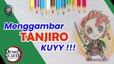 Menggambar Tanjiro gaya chibi