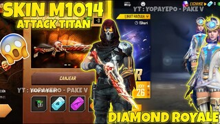 CARA DAPAT SKIN SG M1014 ATTACK ON TITAN & BOCORAN DIAMOND ROYALE - GARENA FREE FIRE