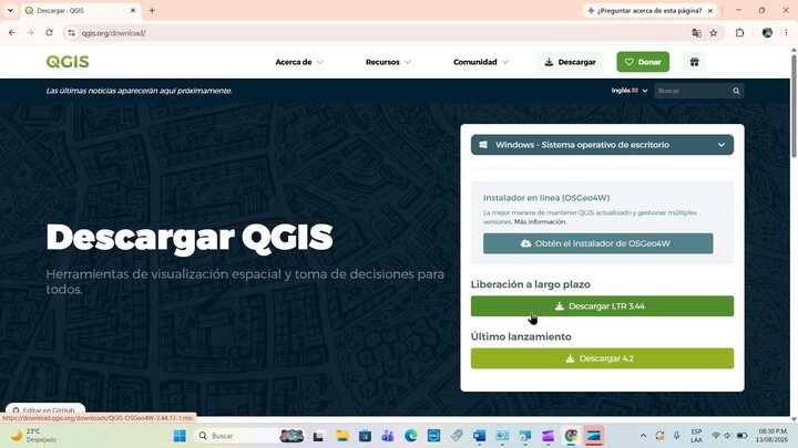 Instalar QGIS 2026 Versión actualizada desde 0