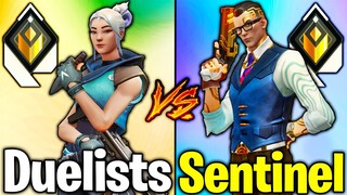 5 Radiant Duelists VS 5 Radiant Sentinels! - Who Wins?