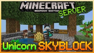 Minecraft PE Server Unicorn Online เซิฟแนว Skyblock เล่นกับเพื่อน