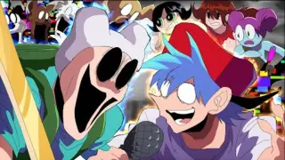 【FNF Anime】 "Corrupted Hero" but everyone takes turns singing