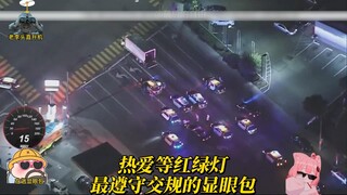 第一次见这么遵守交规的显眼包