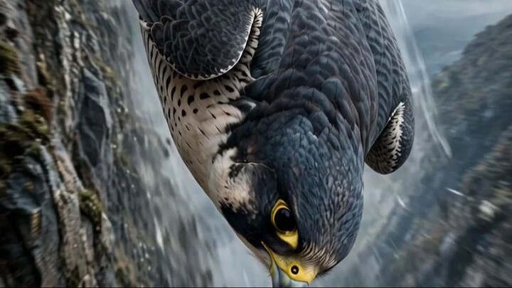 Peregrine Falcon Dives at 389 km/h — Faster Than a Race Car