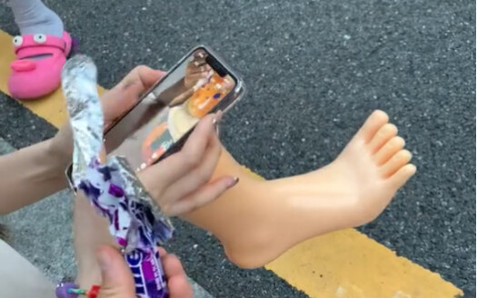 Check Out My Jade-Like Foot Phone Case!