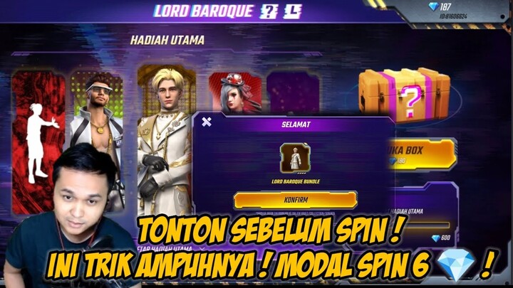 TRIK SPIN MURAH DAPAT BUNDLE UTAMA EVENT MYSTERY CRATE LORD BAROQUE FREE FIRE