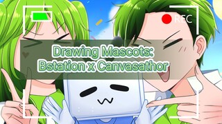 《 Drawing Mascots: Bstation x Canvasathor 》with Coloring ala Anime