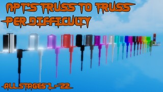 Npt's Truss To Truss Per Difficulty [All Stages 1-22] (ROBLOX Obby)