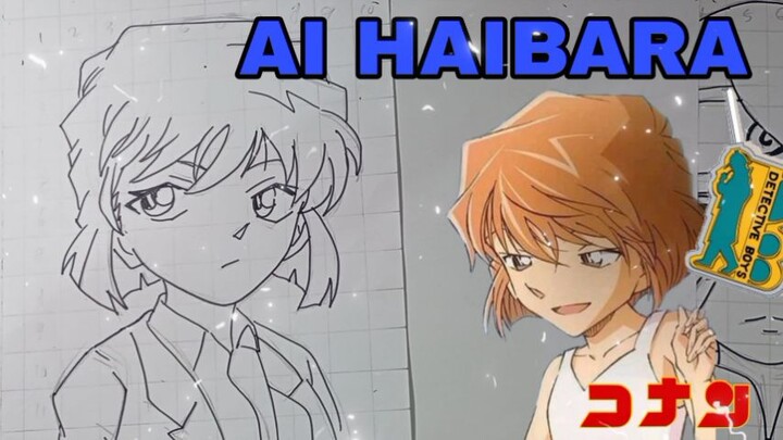 menggambar ai Haibara,detektif Conan