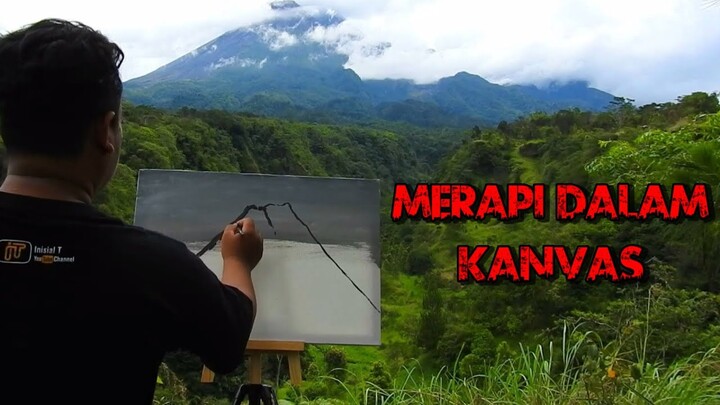 MELUKIS MERAPI DENGAN MUDAH DAN SIMPLE MENGGUNAKAN CAT ACRYLIC || ACRYLIC PAINTING FOR BEGINNERS