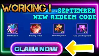 NEW SEPTEMBER 2021 REDEEM CODE | QUICK & CLAIM IT | MOBILE LEGENDS REDEEM CODE | REDEEM CODE ML |