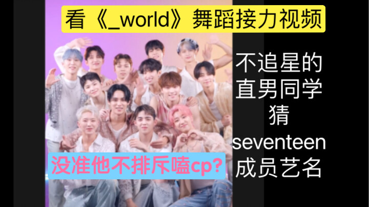 I asked a straight guy to guess the names of SEVENTEEN members—I suspect he's shipping couples (doge