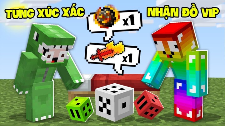 Minecraft Bedwars Tung Xúc Xắc Ra Đồ Vip * KHANGG Troll Noob Team  Bằng Fireball Và Mũi Tên Creeper