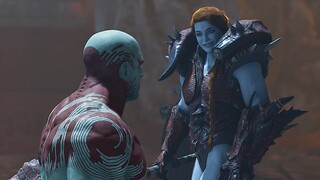 GUARDIANS OF THE GALAXY - Lady Hellbender Flirts with Drax the Destroyer Scene