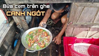 Tôm cá tươi rối ''Nấu Ngót'' theo cách Đơn Giản trên Ghe | Ngư Dân Miền Tây